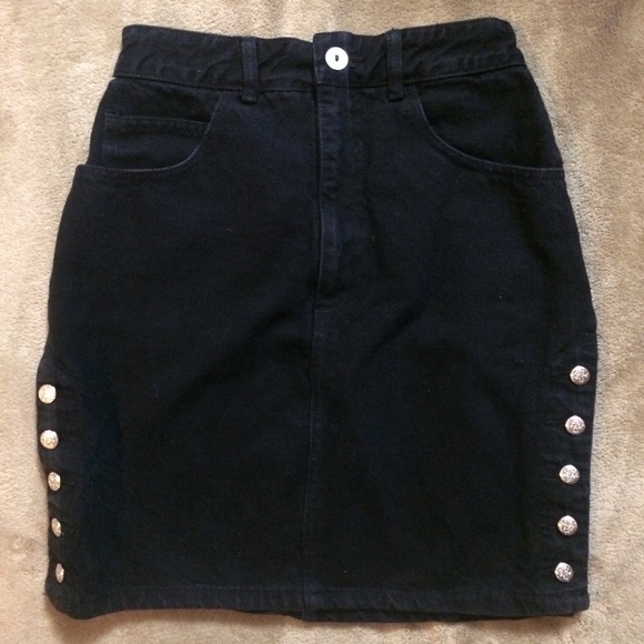 *SOLD* Vintage 90s BONGO high waisted jean skirt - Picture 2 of 7